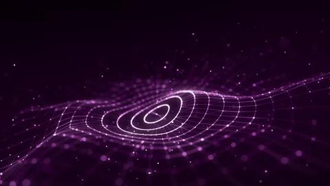 3D digital circular dynamic wave. Technology smart wave. Seamless flow digi.. Stock Illustration