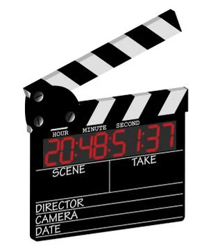 3D Digital Clapper Board Stock Illustration