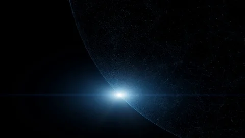 3d digital cosmos with planet and star light 動画素材 121649161