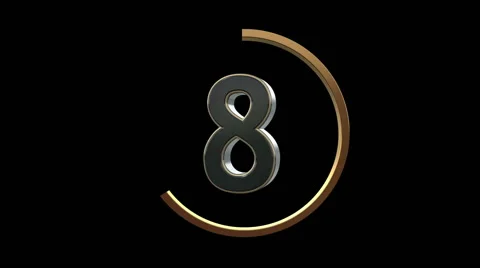 3D Digital Countdown 10 Second Stock Footage 41277267