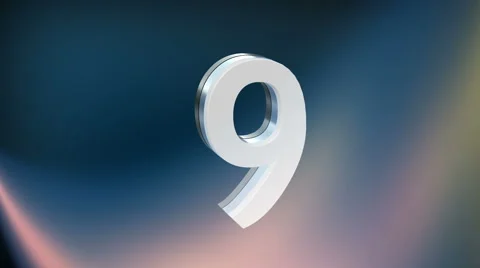 3D Digital Countdown 10 Second Stock Footage 41277269