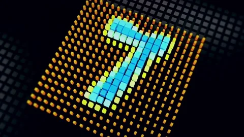 3D Digital Countdown 10 second Perspective view Stock Footage 211803843