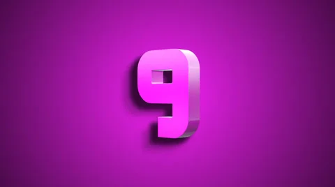 3D Digital Countdown Video stock 55104341