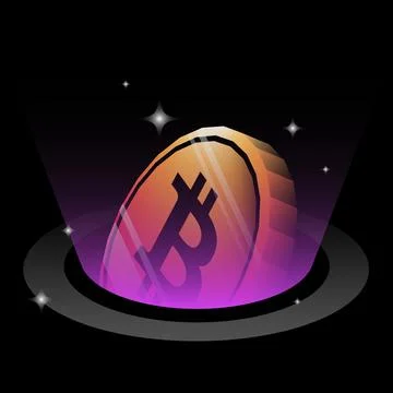 3D Digital Crypto Coin Creative Illustration Stock Illustration