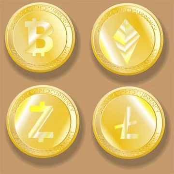 3D Digital Crypto Currency Vector Illustration Stock Illustration