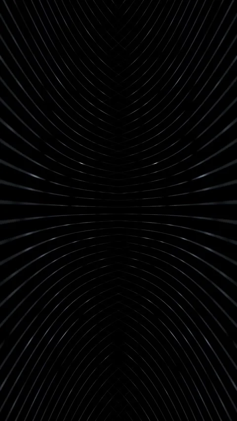 3d digital curved line pattern loop on black vertical background Video stock 341833152