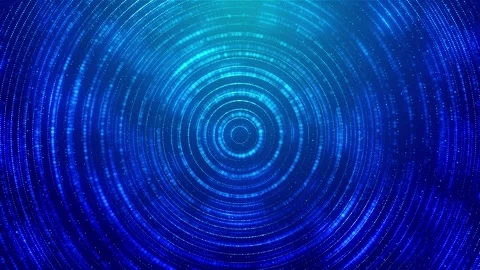 3D Digital cyber luxury circle frame, dot particles flashing pattern, spotlight Stock Footage 313680826