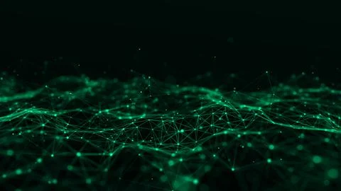 3D digital dynamic wave. Flow digital structure. Secure cybersecurity data .. 스톡 일러스트