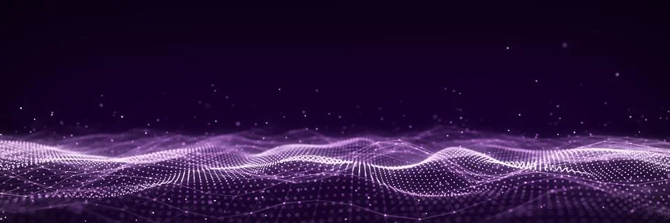 3D digital dynamic wave. Flow digital structure. Secure cybersecurity data .. Illustrazione stock