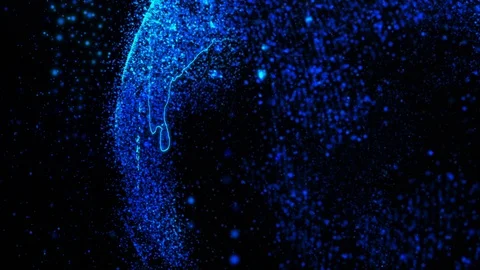 3d Digital Earth  global technology hologram into Stock Footage 125972959