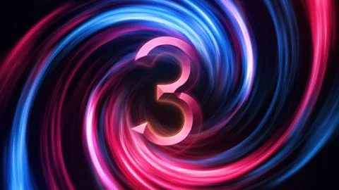 3D Digital Galaxy background, red and blue waves Stock Illustration