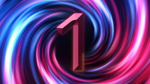 3D Digital Galaxy background, red and blue waves Stock Illustration