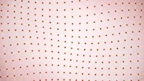 3D digital grid nodes undulating seamless loop background Stock Footage 348050181