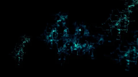 3D digital network. Sign "New Year Sale" Video stock 105976598