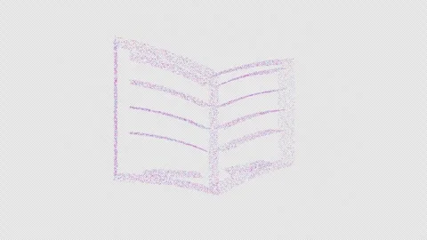 3D Digital Open Book Particle Loop with Alpha Channel 動画素材 337353447