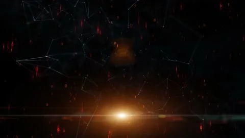 3d digital red computer cyberspace network Stock Footage 232303230