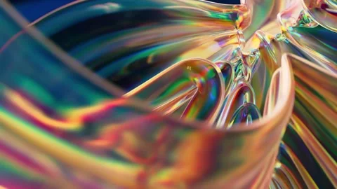 3D Digital Rendering Rainbow Refracted Light Through Transparent Fluid Stock Footage 330480308