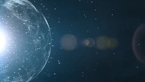 3d digital sphere binary data information animation Vídeo Stock 334816613
