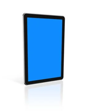 3D digital tablet pc 3D digital tablet pc, computer screen isolated on whi... 写真素材