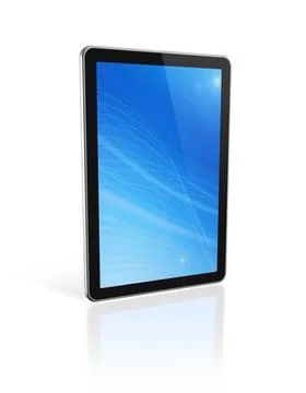 3D digital tablet pc 3D digital tablet pc, computer screen isolated on whi... Stock Photos