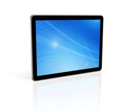 3D digital tablet pc 3D digital tablet pc, computer screen isolated on whi... Stock Photos