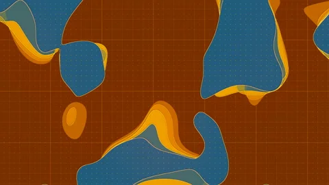 3D digital topographic map. Template for motion graphic 3D render loop animation Stock Footage 119600860