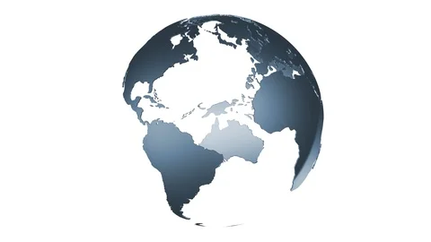 3D Digital transparent spinning earth globe. Video stock 90945267
