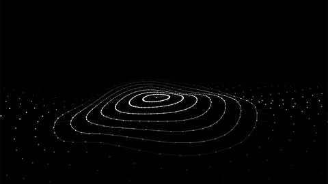 3D digital wave. Technology wave. Flow digital structure. Cyber technology .. 스톡 일러스트