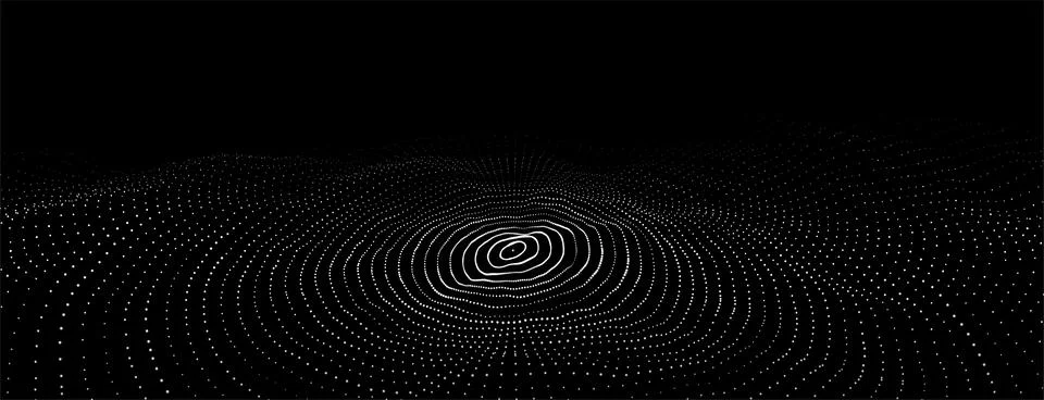 3D digital wave. Technology wave. Flow digital structure. Cyber technology ba Illustration