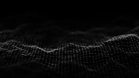 3d digital wave. Technology wave. Flow digital structure. Cyber technology .. Illustrazione stock