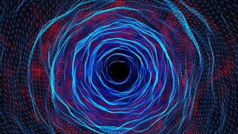 3D digital wire mesh tunnel animation, cyber network technology, Stock Footage 105888111