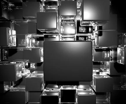 3D digital world and multiple monitors Stock Illustration