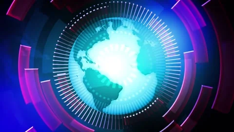 3d Digital World Map News Intro Backgrou... | Stock Video | Pond5