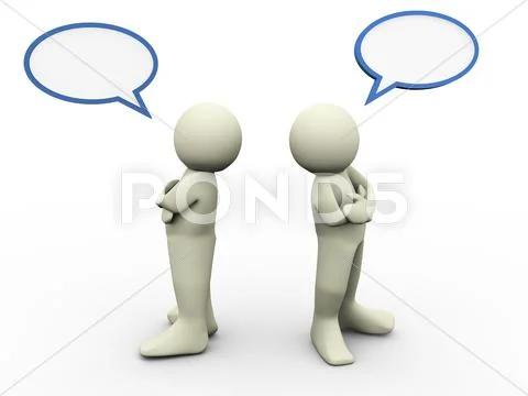 3d disagree people Stock Illustration