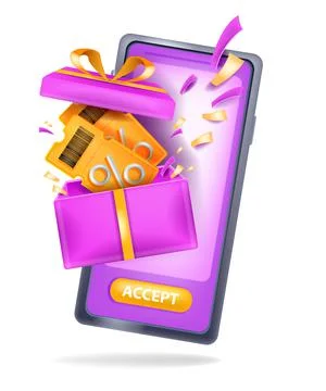 3D discount coupon illustration, vector lucky event ticket icon Stock Illustration