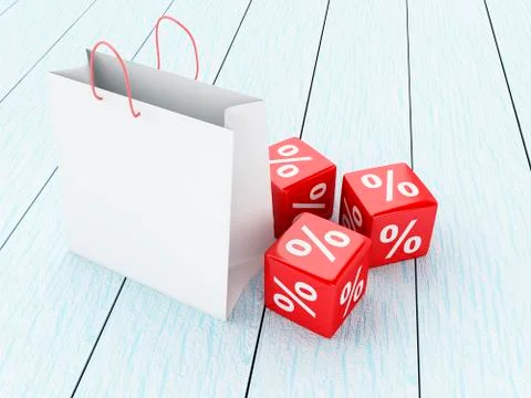 3D Discount icons. Stock Illustration