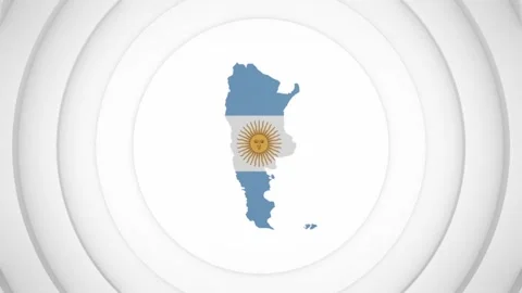 3D Disk with Argentina Map Intro Stock Footage 222960919