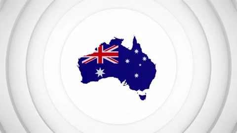 3D Disk with Australia Map Intro Stock Footage 222961190