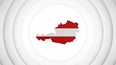 3D Disk with Austria Map Intro Stock Footage 224728078