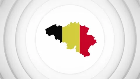 3D Disk with Belgium Map Intro Stock Footage 224728214