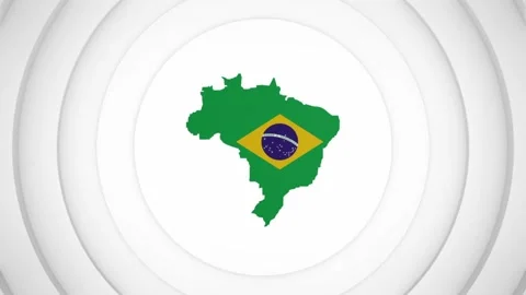 3D Disk with Brazil Map Intro Stock Footage 222961507
