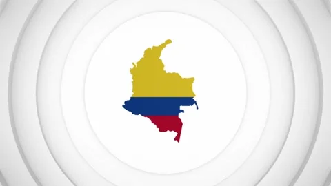 3D Disk with Colombia Map Intro Video stock 222961928