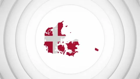 3D Disk with Denmark Map Intro Stock Footage 224728603