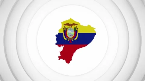 3D Disk with Ecuador Map Intro Stock Footage 222962692
