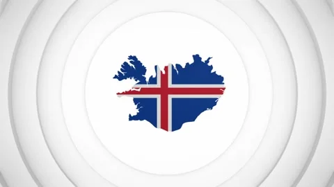3D Disk with Iceland Map Intro Stock Footage 224729461