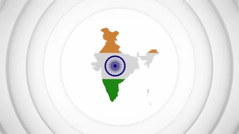 3D Disk with India Map Intro Video stock 228231362