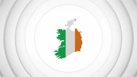 3D Disk with Ireland Map Intro Stock Footage 224729602