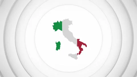 3D Disk with Italy Map Intro Stock Footage 224729755