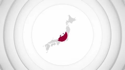 3D Disk with Japan Map Intro Stock Footage 228231558