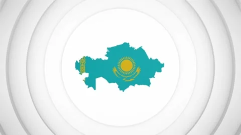 3D Disk with Kazakhstan Map Intro Stock Footage 228231661